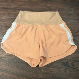 Gilly Hicks Peach and White Lined Athletic Running Shorts Women’s Size XS